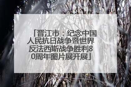 晋江市：纪念中国人民抗日战争暨世界反法西斯战争胜利80周年图片展开展