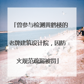 曾参与检测黄鹤楼的老牌建筑设计院，因防火规范疏漏被罚
