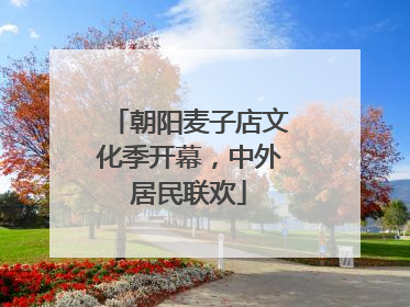 朝阳麦子店文化季开幕，中外居民联欢