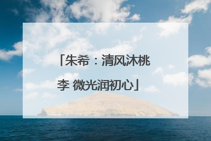 朱希：清风沐桃李 微光润初心