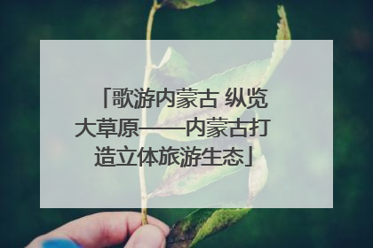 歌游内蒙古 纵览大草原——内蒙古打造立体旅游生态
