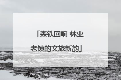 森铁回响 林业老镇的文旅新韵