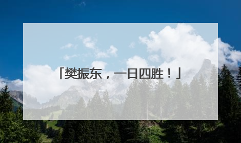 樊振东，一日四胜！