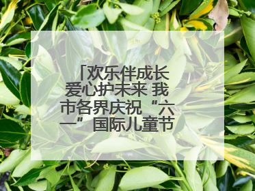 欢乐伴成长 爱心护未来 我市各界庆祝“六一”国际儿童节活动精彩纷呈