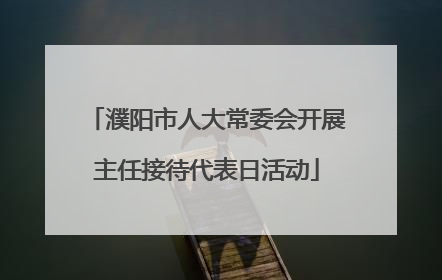 濮阳市人大常委会开展主任接待代表日活动