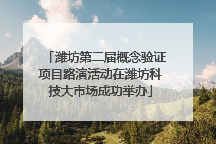 潍坊第二届概念验证项目路演活动在潍坊科技大市场成功举办