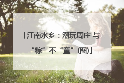 江南水乡：潮玩周庄 与“粽”不“童”(图)