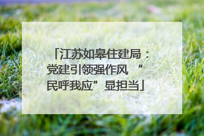 江苏如皋住建局：党建引领强作风 “民呼我应”显担当