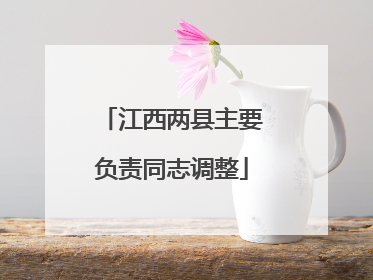 江西两县主要负责同志调整
