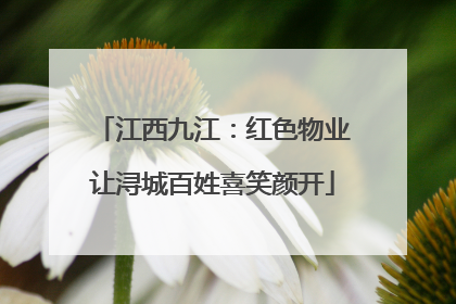 江西九江：红色物业让浔城百姓喜笑颜开