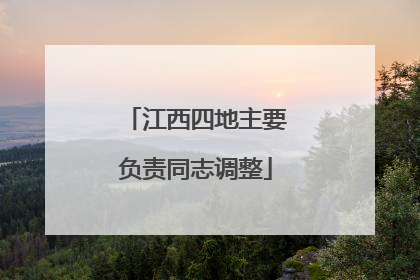 江西四地主要负责同志调整