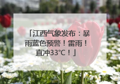 江西气象发布：暴雨蓝色预警！雷雨！直冲33℃！