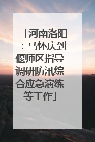 河南洛阳：马怀庆到偃师区指导调研防汛综合应急演练等工作
