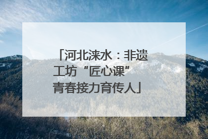 河北涞水：非遗工坊“匠心课” 青春接力育传人
