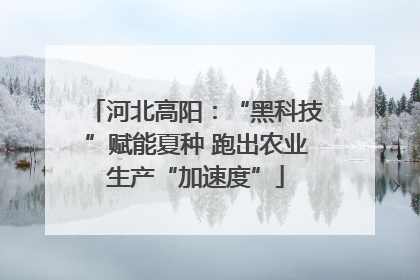 河北高阳：“黑科技”赋能夏种 跑出农业生产“加速度”