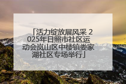 活力绽放展风采 2025年日照市社区运动会岚山区中楼镇娄家湖社区专场举行