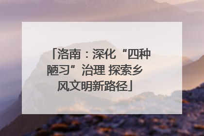 洛南：深化“四种陋习”治理 探索乡风文明新路径