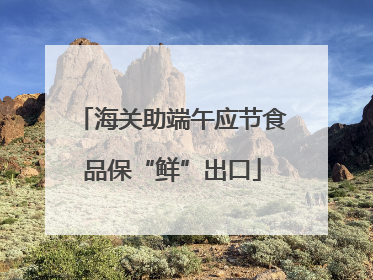 海关助端午应节食品保“鲜”出口