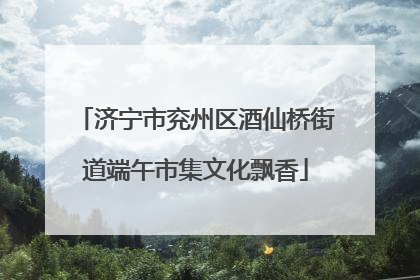 济宁市兖州区酒仙桥街道端午市集文化飘香