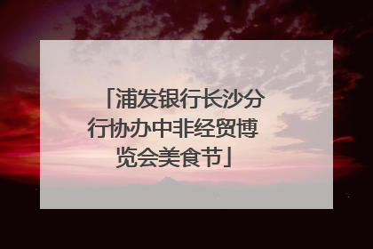浦发银行长沙分行协办中非经贸博览会美食节