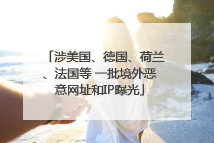 涉美国、德国、荷兰、法国等 一批境外恶意网址和IP曝光