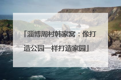 淄博周村韩家窝：像打造公园一样打造家园
