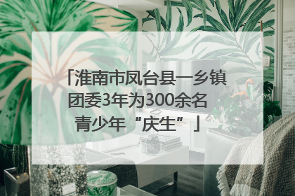 淮南市凤台县一乡镇团委3年为300余名青少年“庆生”