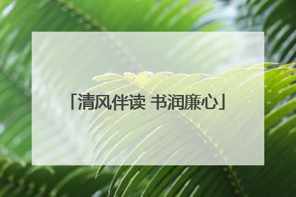 清风伴读 书润廉心