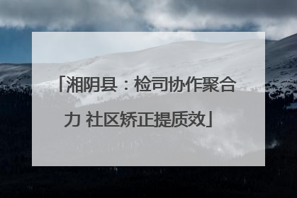 湘阴县：检司协作聚合力 社区矫正提质效