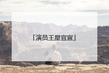 演员王星官宣