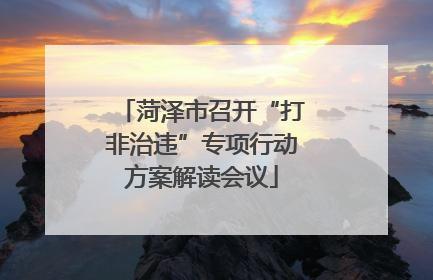 菏泽市召开“打非治违”专项行动方案解读会议