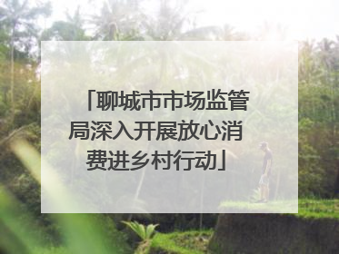 聊城市市场监管局深入开展放心消费进乡村行动