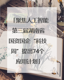 聚焦人工智能 第三届湖南省国资国企“科技周”提出74个应用计划