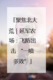 聚焦北大荒｜延军农场：飞防出击 “一喷多效”