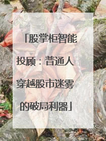 股掌柜智能投顾：普通人穿越股市迷雾的破局利器
