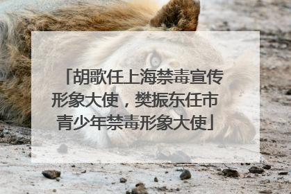 胡歌任上海禁毒宣传形象大使，樊振东任市青少年禁毒形象大使