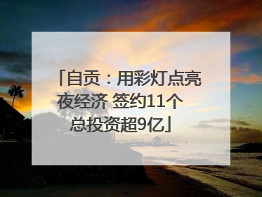 自贡：用彩灯点亮夜经济 签约11个总投资超9亿