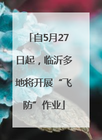 自5月27日起，临沂多地将开展“飞防”作业