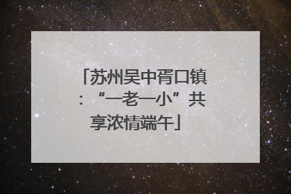苏州吴中胥口镇：“一老一小”共享浓情端午