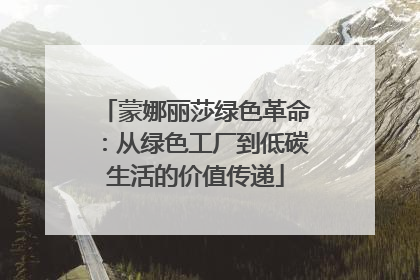 蒙娜丽莎绿色革命：从绿色工厂到低碳生活的价值传递