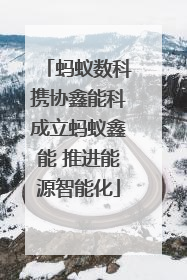 蚂蚁数科携协鑫能科成立蚂蚁鑫能 推进能源智能化
