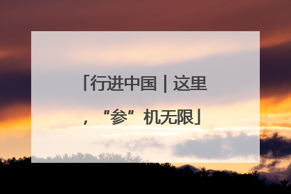 行进中国｜这里，“参”机无限
