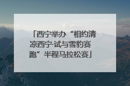 西宁举办“相约清凉西宁·试与雪豹赛跑”半程马拉松赛