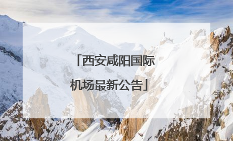 西安咸阳国际机场最新公告