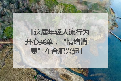 这届年轻人流行为开心买单，“情绪消费”在合肥兴起