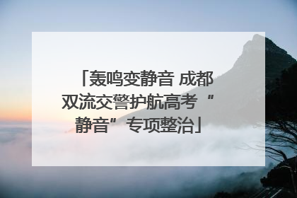 轰鸣变静音 成都双流交警护航高考“静音”专项整治