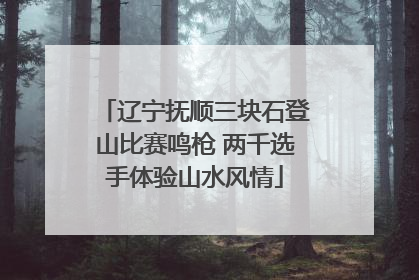 辽宁抚顺三块石登山比赛鸣枪 两千选手体验山水风情