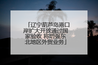 辽宁葫芦岛港口岸扩大开放通过国家验收 将增强东北地区外贸业务