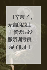 辛苦了，无言的战士！警犬退役撒娇训导员湿了眼眶