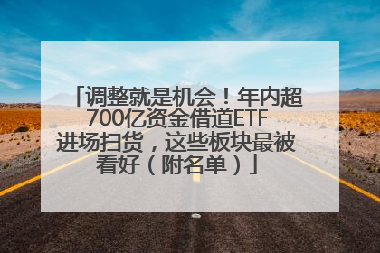 调整就是机会！年内超700亿资金借道ETF进场扫货，这些板块最被看好（附名单）